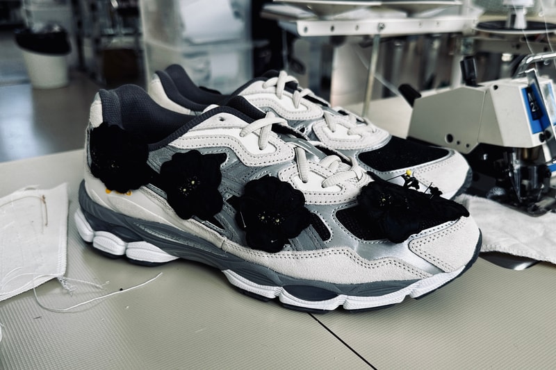 Cecilie Bahnsen ASICS GEL-NYC Collaboration Copenhagen Fashion Designer Emerging Shoes Collab Drops Dover Street Market Photo London Rare Couture Hand Made 150 Pairs Unisex Floral Flowers