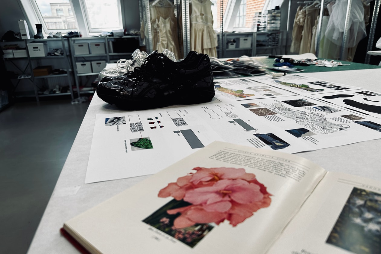 Cecilie Bahnsen ASICS GEL-NYC Collaboration Copenhagen Fashion Designer Emerging Shoes Collab Drops Dover Street Market Photo London Rare Couture Hand Made 150 Pairs Unisex Floral Flowers