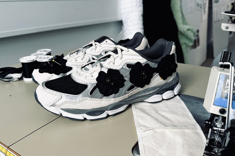 Cecilie Bahnsen ASICS GEL-NYC Collaboration Copenhagen Fashion Designer Emerging Shoes Collab Drops Dover Street Market Photo London Rare Couture Hand Made 150 Pairs Unisex Floral Flowers