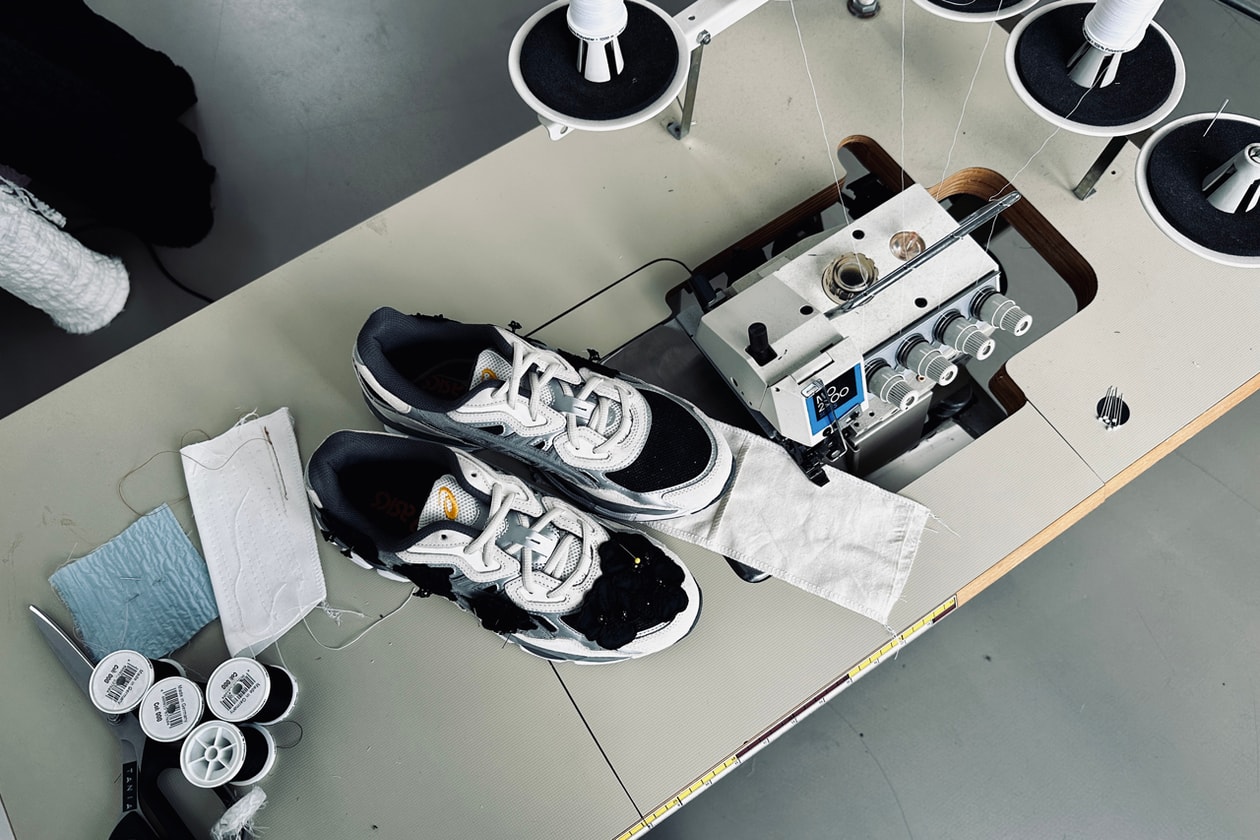 Cecilie Bahnsen ASICS GEL-NYC Collaboration Copenhagen Fashion Designer Emerging Shoes Collab Drops Dover Street Market Photo London Rare Couture Hand Made 150 Pairs Unisex Floral Flowers