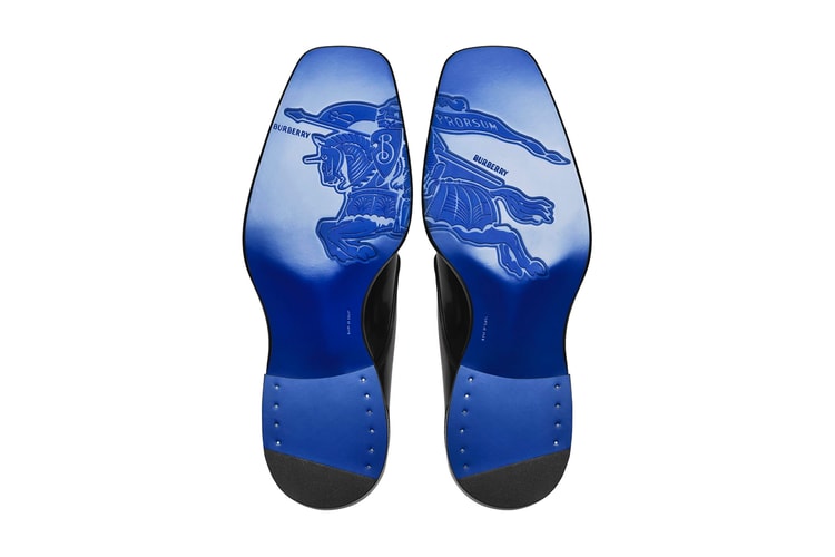 Daniel Lee's Burberry FW23 Footwear Prints a Big Blue Branded Impression