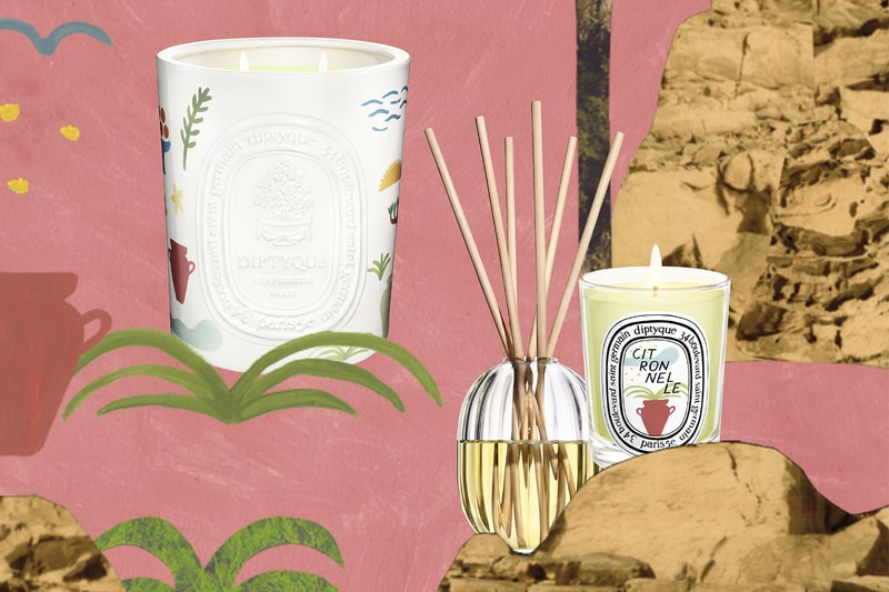 Diptyque Summer Collection 2023 mediterranean erik winkowski ilio eau de toilette hair mist candles body spray oils fan release info date price