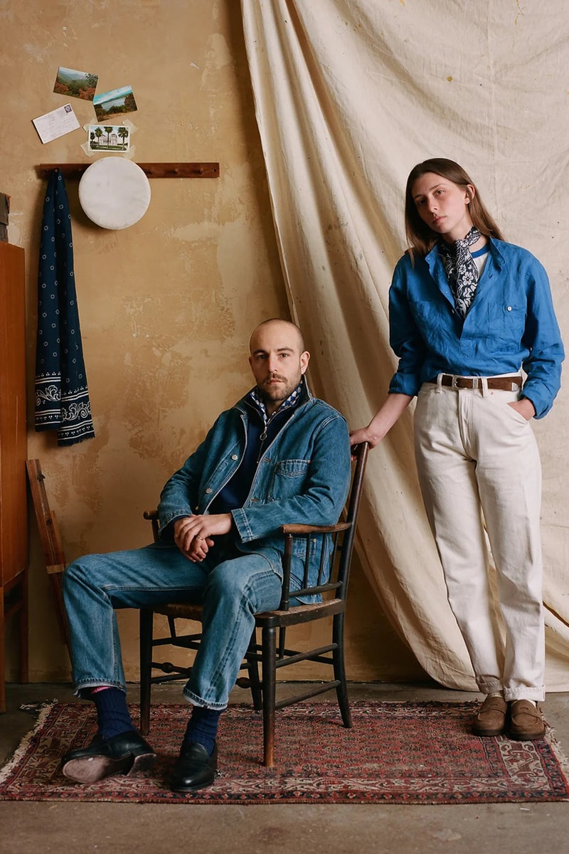 Drake's of London Spring 2023 Campaign Sebago Collaboration Japanese Denim Games Tailoring Surf Cagoule Indian Block Print Shirts