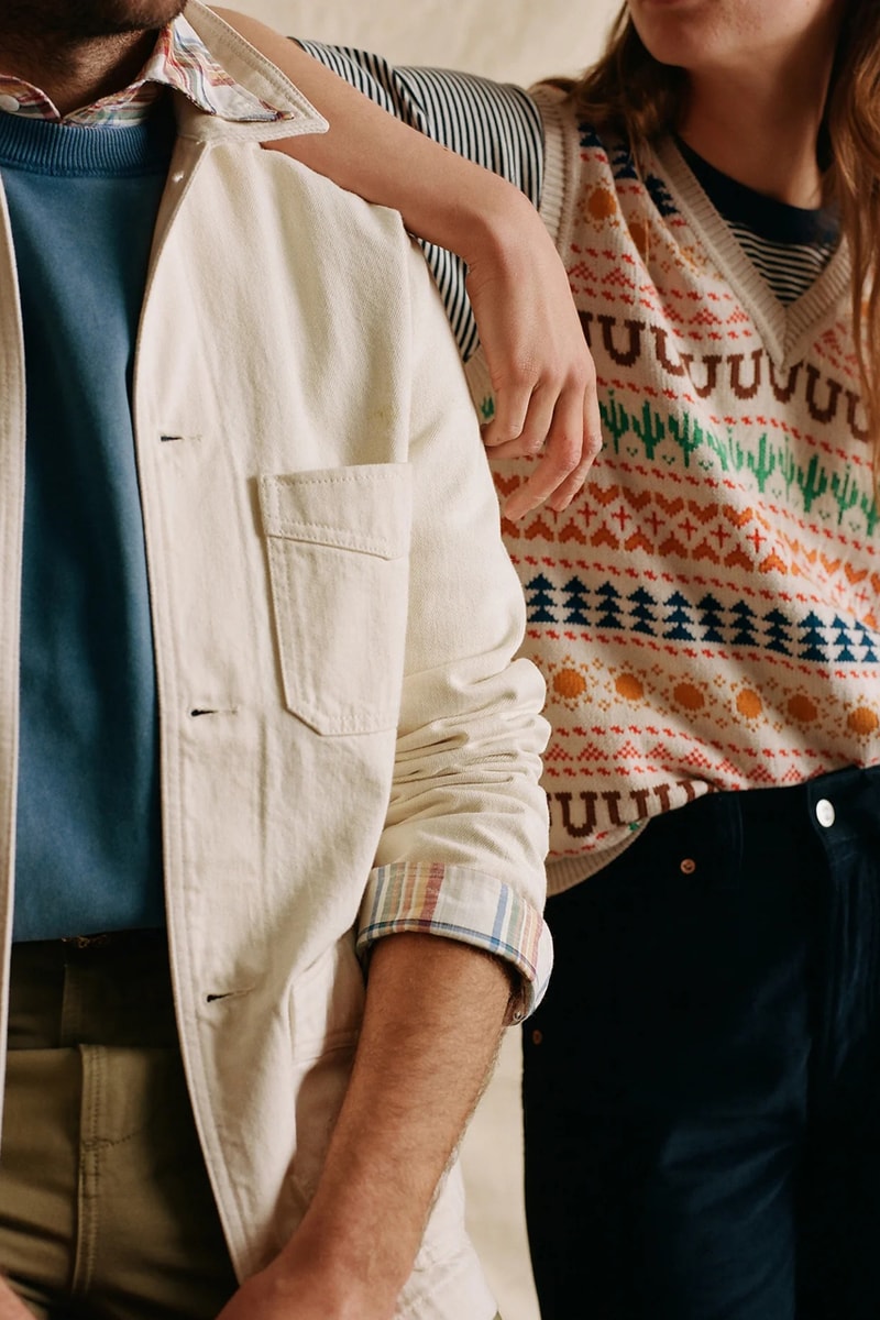 Drake's of London Spring 2023 Campaign Sebago Collaboration Japanese Denim Games Tailoring Surf Cagoule Indian Block Print Shirts