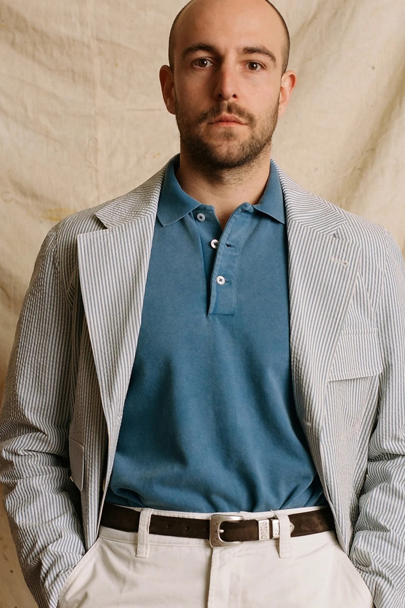 Drake's of London Spring 2023 Campaign Sebago Collaboration Japanese Denim Games Tailoring Surf Cagoule Indian Block Print Shirts