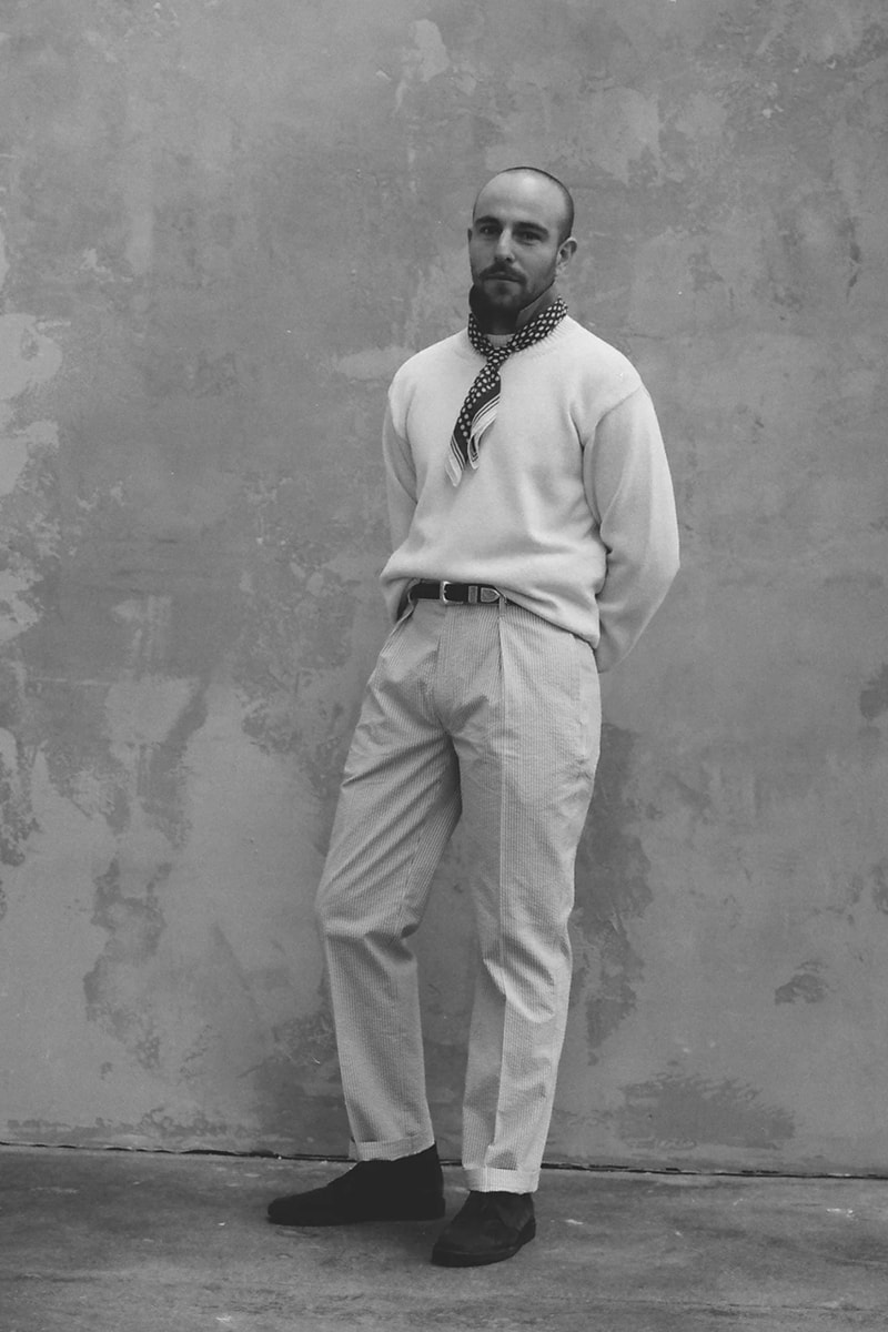 Drake's of London Spring 2023 Campaign Sebago Collaboration Japanese Denim Games Tailoring Surf Cagoule Indian Block Print Shirts
