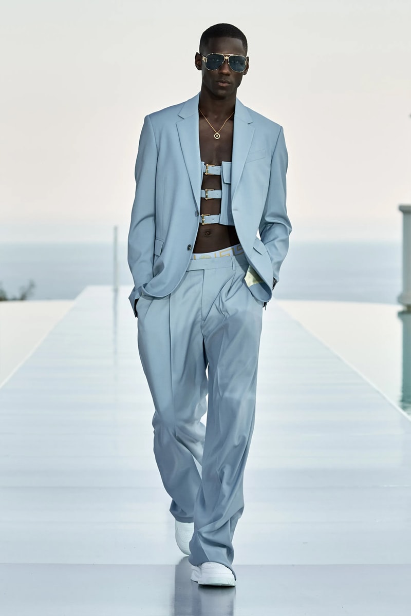 The Dua Lipa X Versace Pre-Fall 2023 Collection Is Nothing Short of Glamorous cannes france south of france donatella versace medusa la vacanza vacation glamor polka dots butterfly