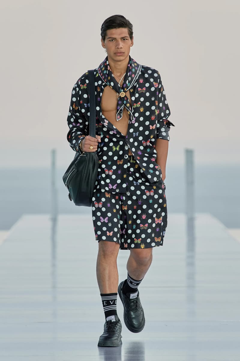 The Dua Lipa X Versace Pre-Fall 2023 Collection Is Nothing Short of Glamorous cannes france south of france donatella versace medusa la vacanza vacation glamor polka dots butterfly