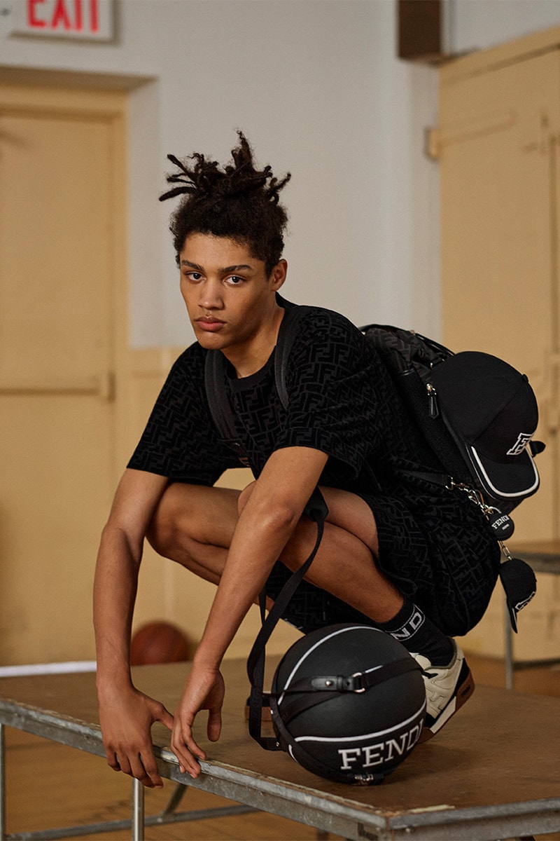 Fendi Launches an Active Basketball Capsule for Summer 2023 sports atheltics jersey basketball shoes runners sweat bands roma rome luxury fashion italian