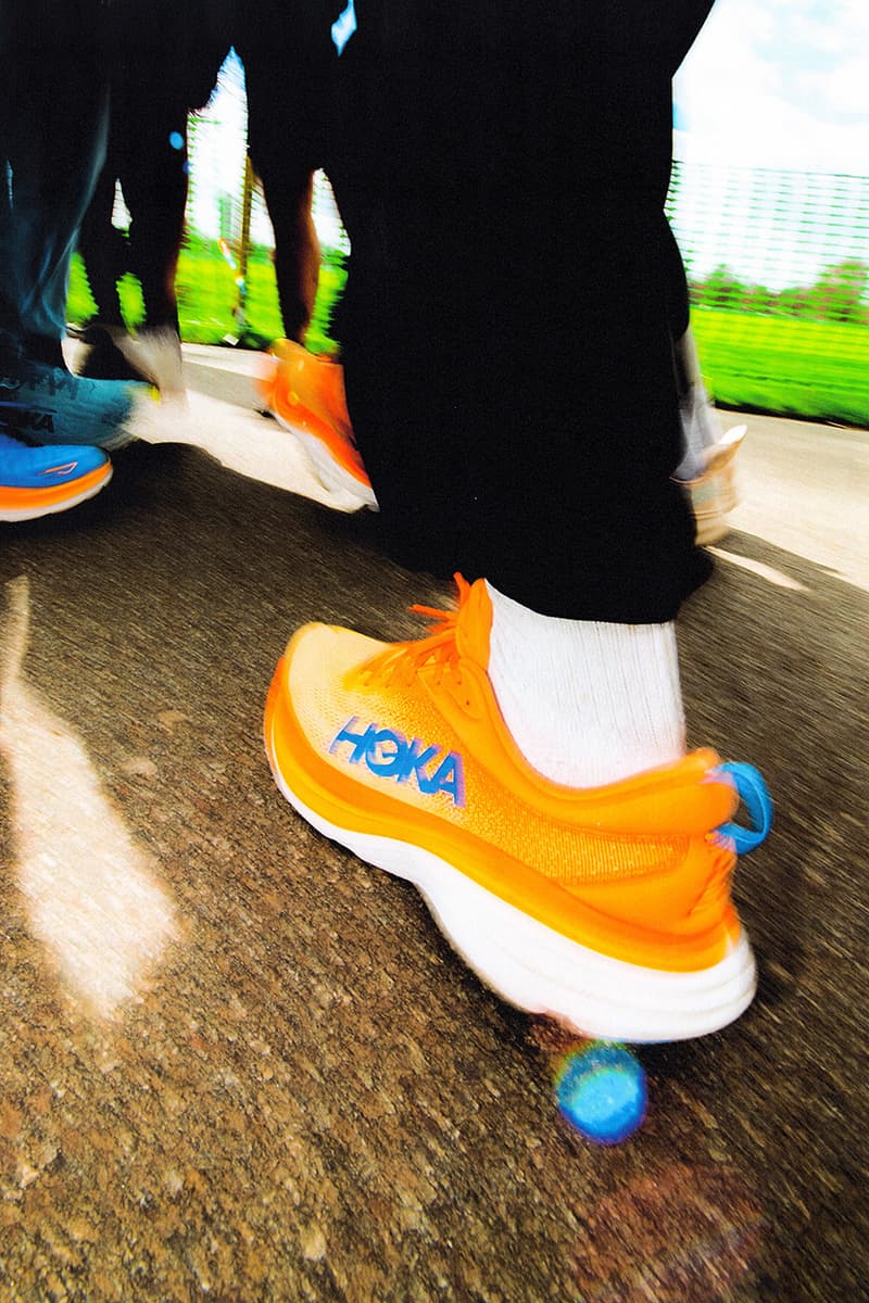 HOKA run with purpose campaign hypebeast visuals charity funding london uk