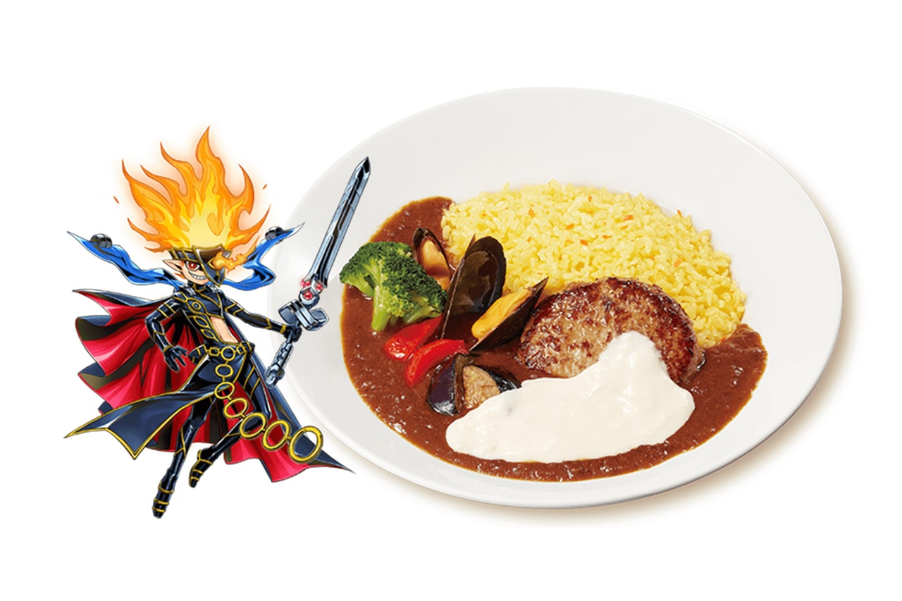 Indulge in the Hungry Burger from Yu-Gi-Oh! at Coco's blue-eyes white dragon yu-gi coco's restaurant themed food seventh road magician galactica oblivion