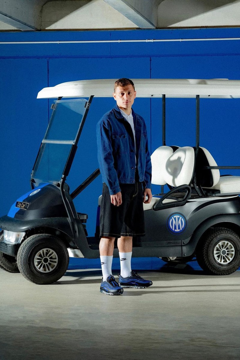 Nike Air Max 97 Inter Milan Football Club Sneakers Fashion Football Sports Champions League Serie A Lukaku Erling Haaland Soccer Italy Milan Italian