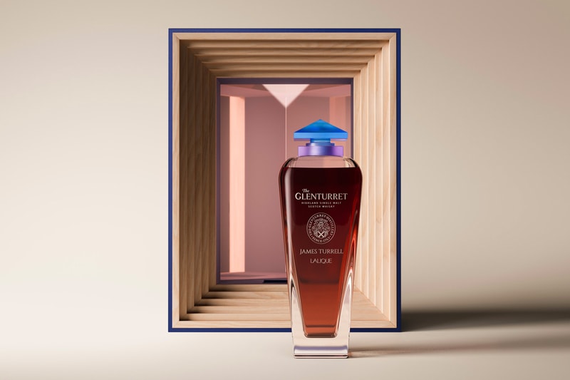 James Turrell Reveals $100K USD Limited-Edition Decanter with The Glenturret and Lalique bottle craftsmanship 80th birthday scotland's oldest working distillery luxury french glassmaker artist contemporary art referencing egypt