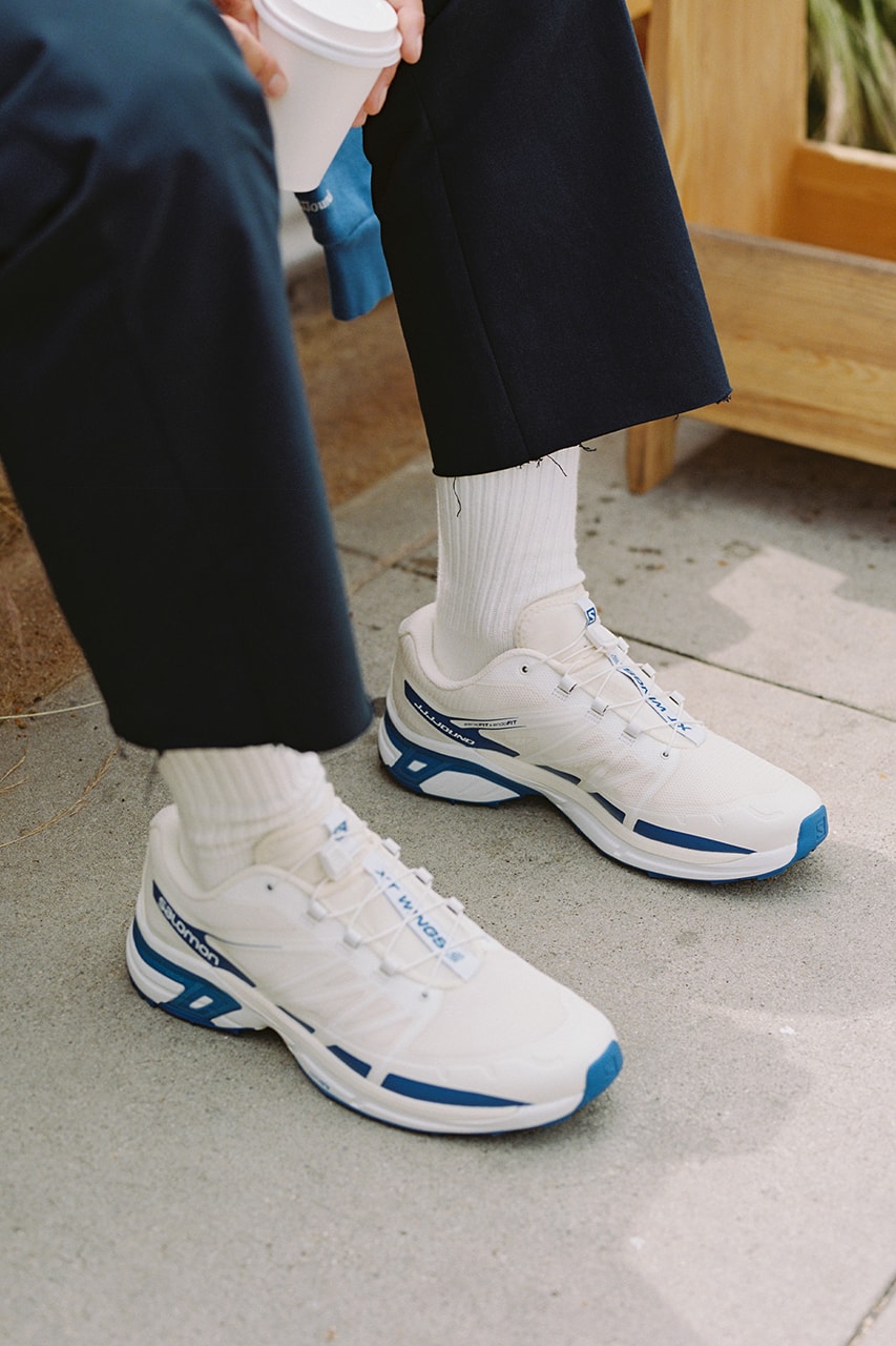 jjjjound salomon xt wings 2 sneaker white blue official release date info photos price store list buying guide
