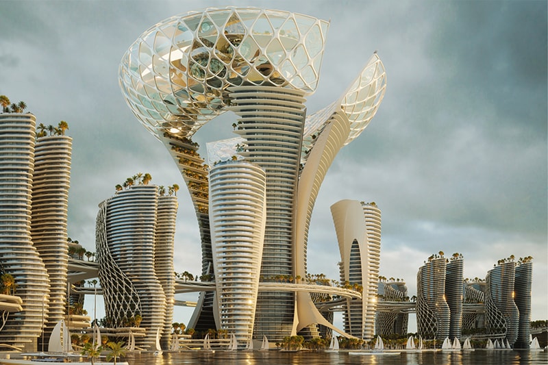 Kalbod Design Studio Dubai Healthcare Islands floating Healthcare City island
