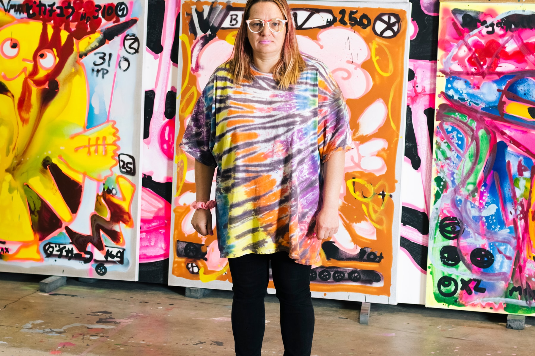 katherine bernhardt feature interview spotlight david zwirner exhibition pokemon paintings