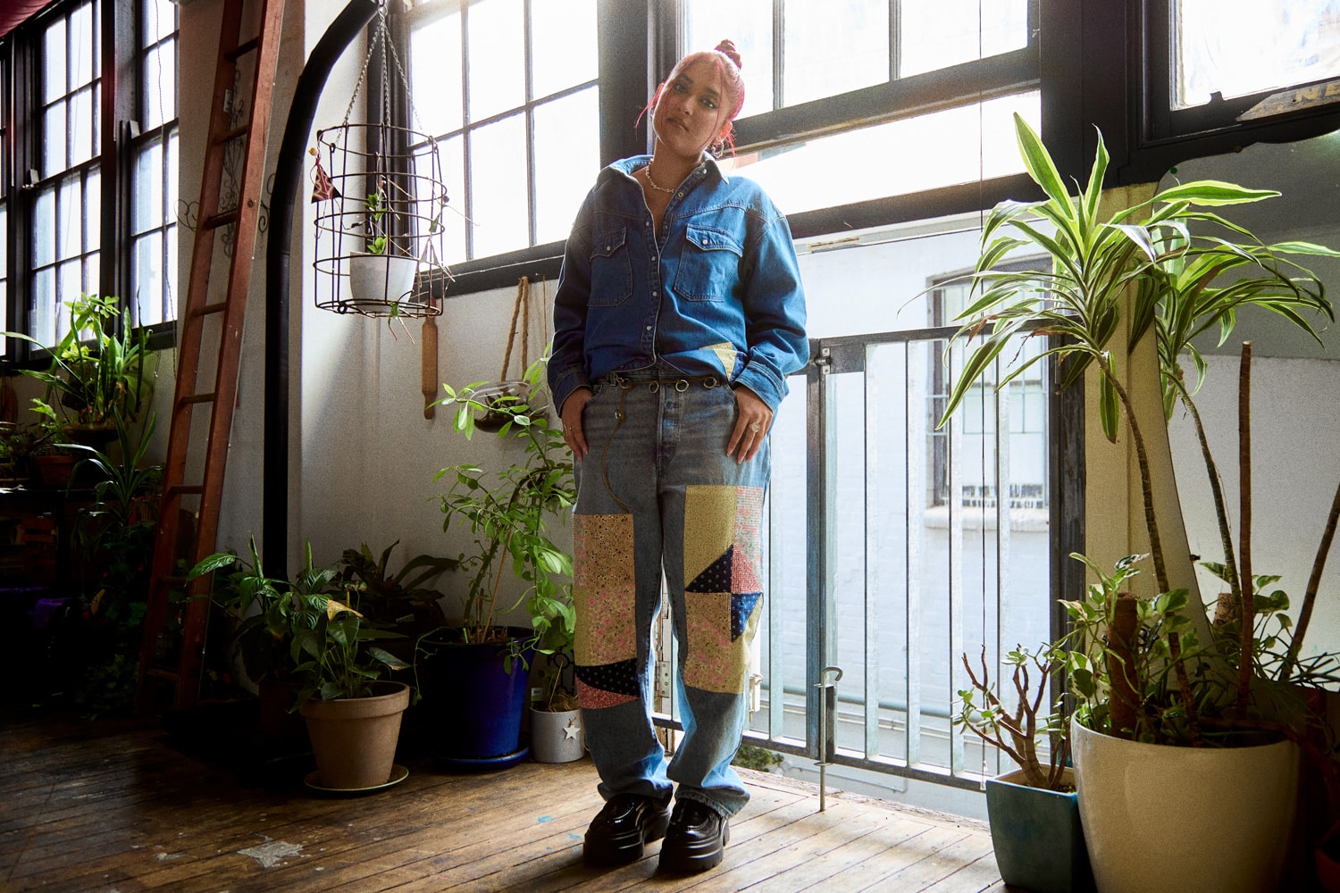 Australian Singer ASHWARYA Profile for Levi’s 501 150th Anniversary jeans denim 
