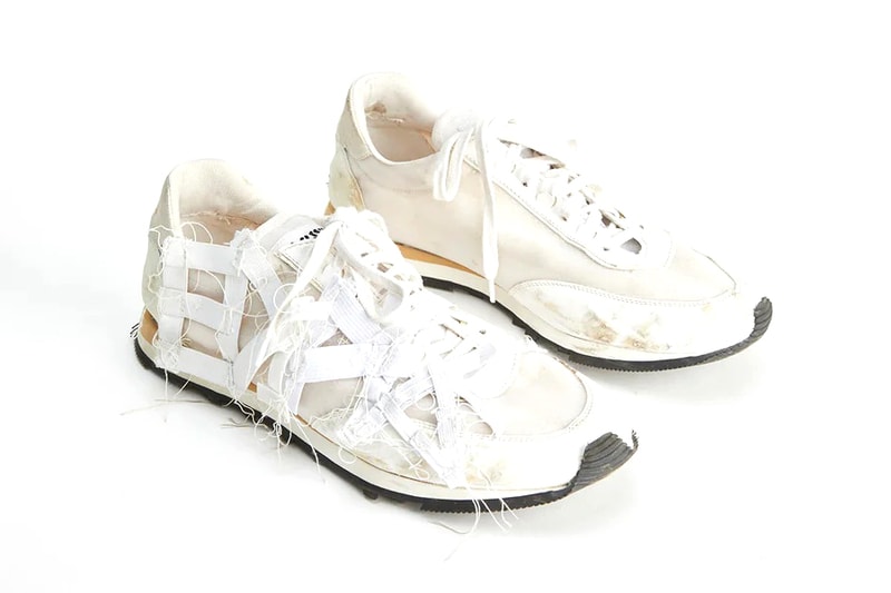 Luca Magliano Spring Summer 2023 SS23 Elastic Edipus Sneakers White Retro Calf Leather Made in Italy Emerging Designer Footwear