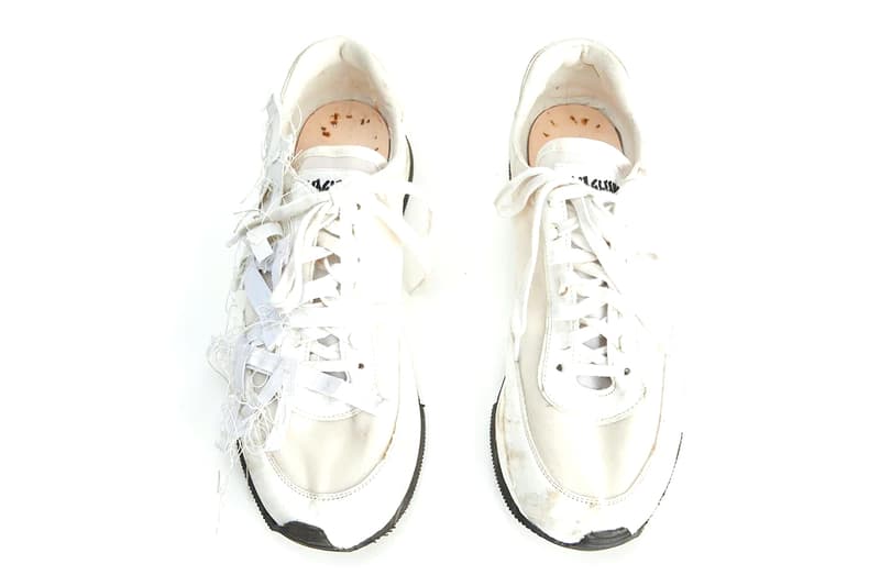 Luca Magliano Spring Summer 2023 SS23 Elastic Edipus Sneakers White Retro Calf Leather Made in Italy Emerging Designer Footwear