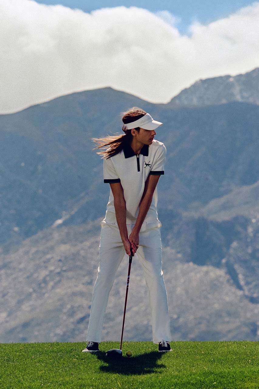 maison kitsune first golf collection paris japan fashion apparel polo pants t shirt skirt dress jacket hat