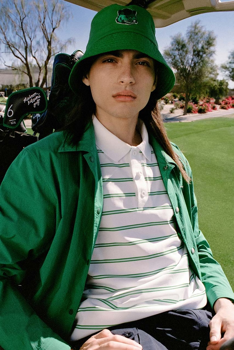 maison kitsune first golf collection paris japan fashion apparel polo pants t shirt skirt dress jacket hat