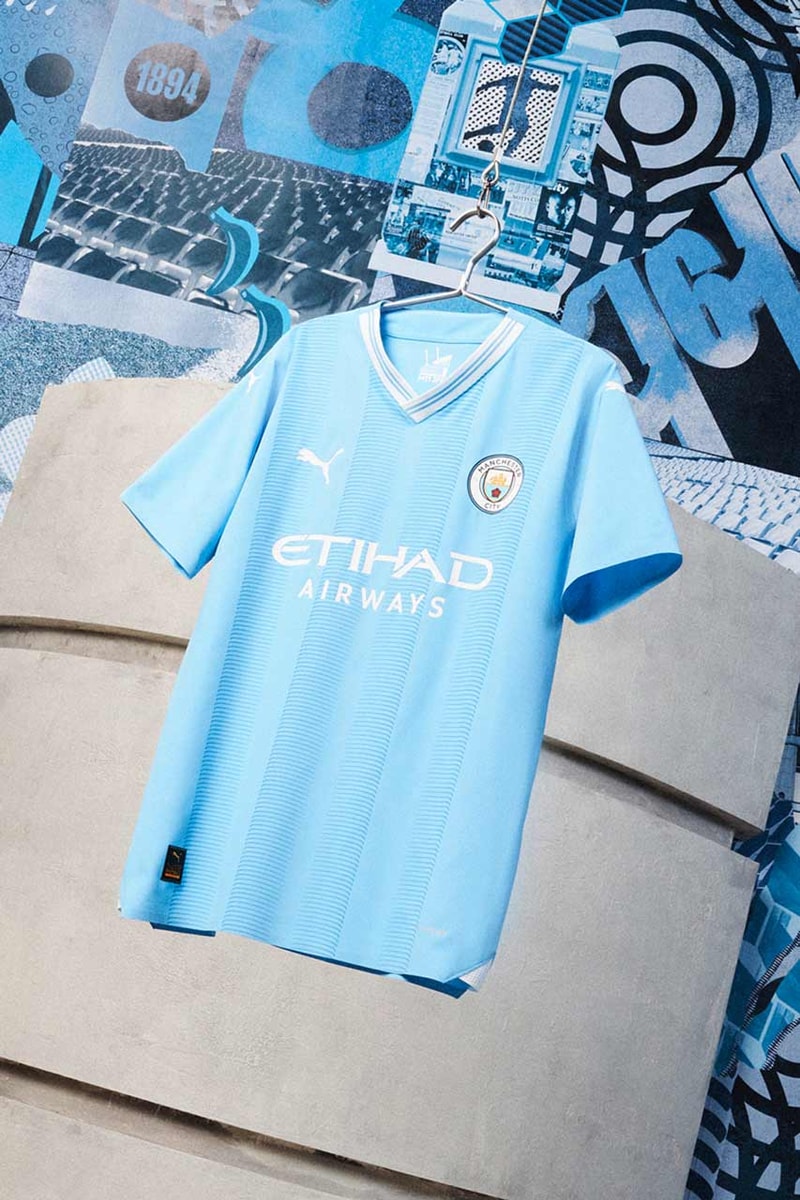 Manchester City PUMA 2023/24 Home Jersey Football Soccer Sports Premier League Erling Haaland Kevin De Bruyne Jack Grealish