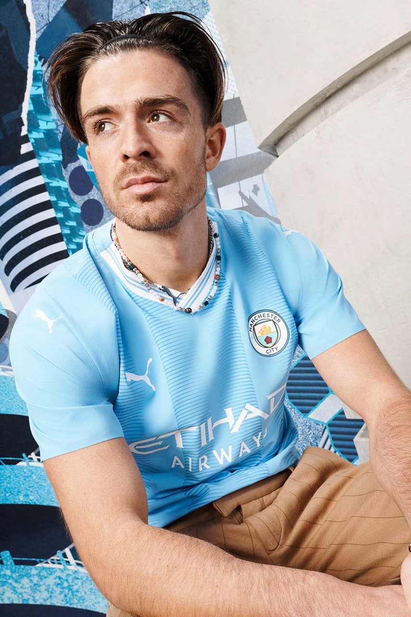 Manchester City PUMA 2023/24 Home Jersey Football Soccer Sports Premier League Erling Haaland Kevin De Bruyne Jack Grealish