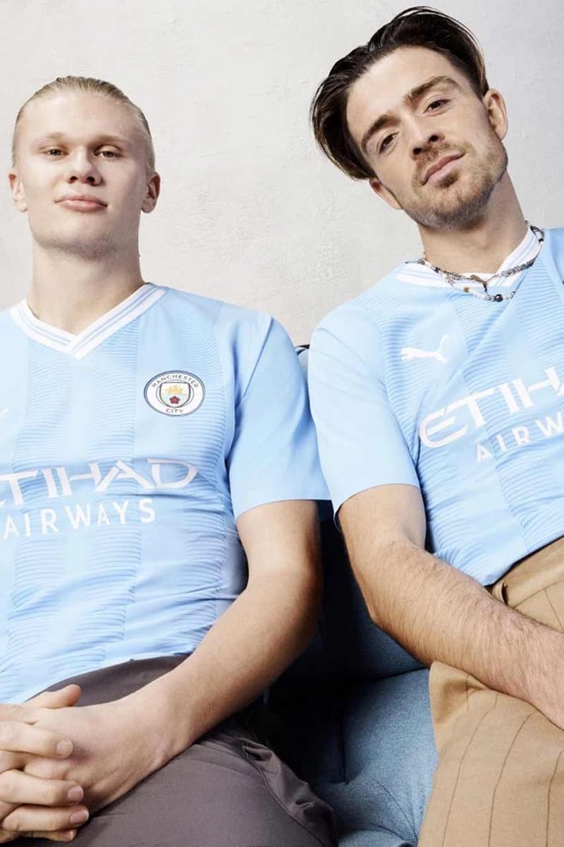 Manchester City PUMA 2023/24 Home Jersey Football Soccer Sports Premier League Erling Haaland Kevin De Bruyne Jack Grealish