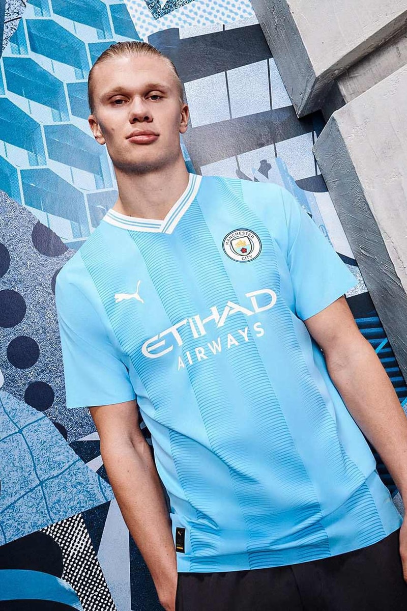 Manchester City PUMA 2023/24 Home Jersey Football Soccer Sports Premier League Erling Haaland Kevin De Bruyne Jack Grealish