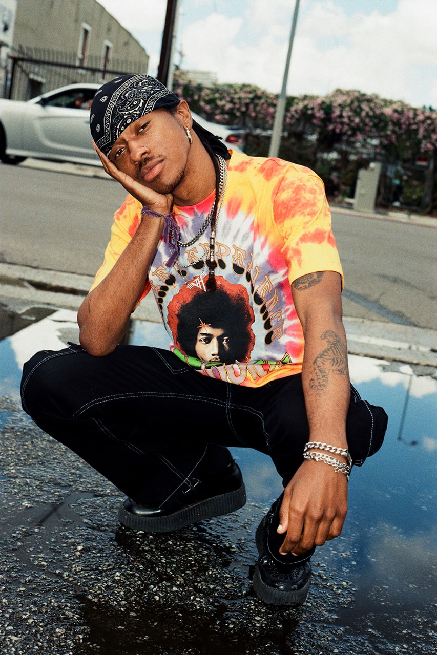 MARKET Jimi Hendrix Capsule Collection Michael Rios T-Shirt Tie Dye Hoodie Tray Trucket Hat