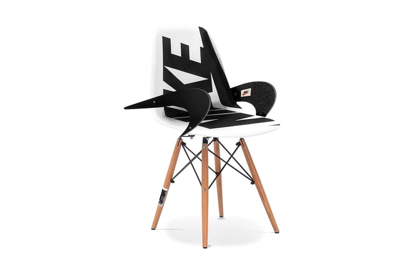 MarkVonRama Ai art Reimagines Iconic Chairs With Sneaker Elements Air Jordan Nike Eames Vitra mies van der rohe images info