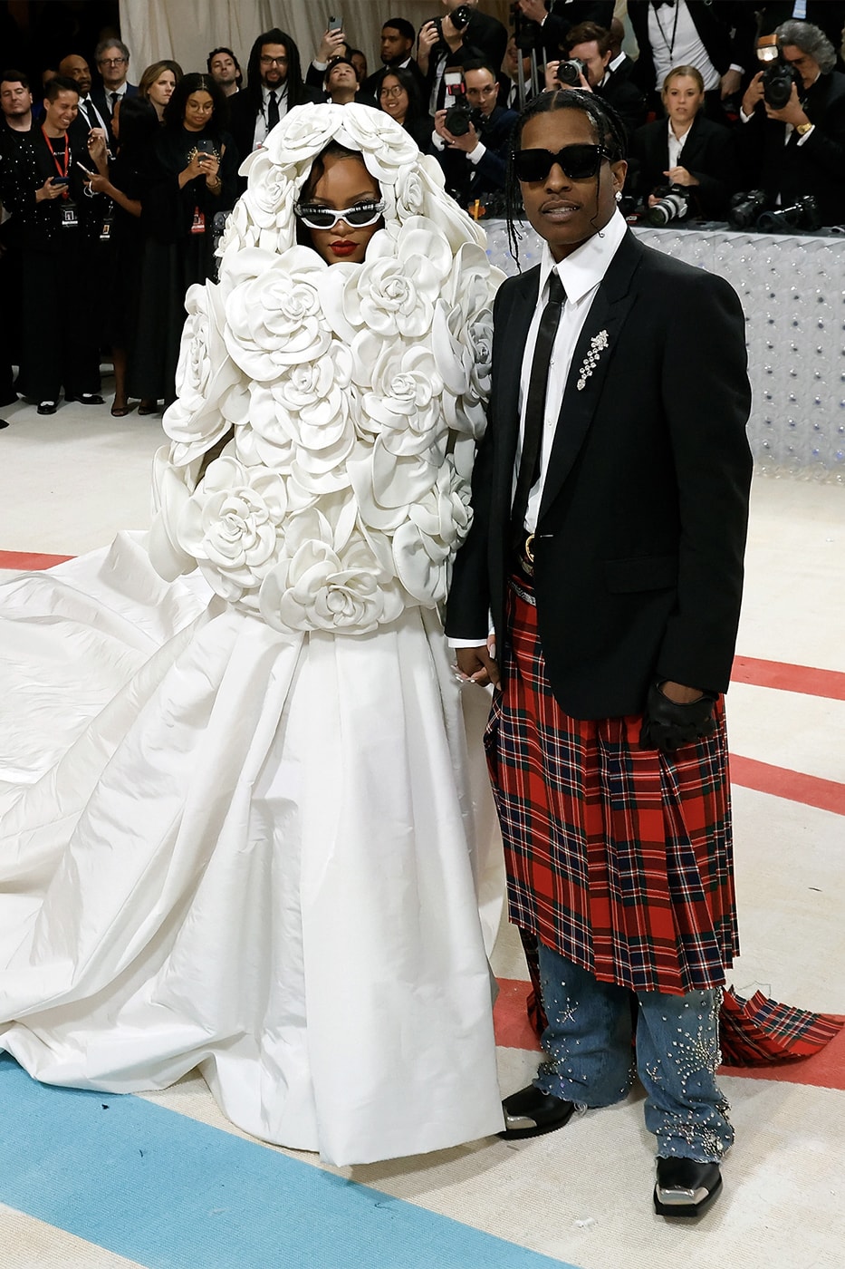 A$AP Rocky Honors Lagerfeld in Head-to-Toe Gucci at the 2023 Met