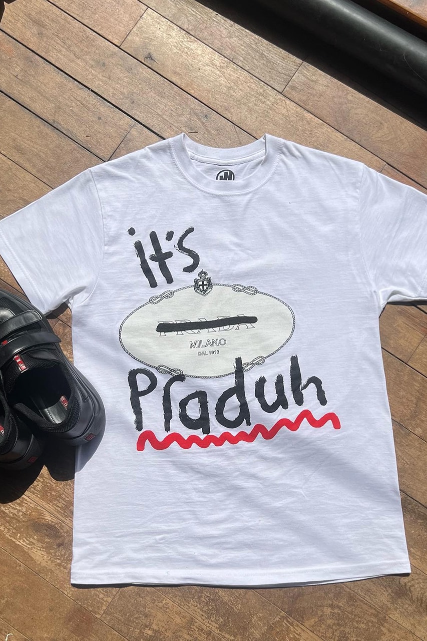 Navinder Nangla Prada it's Praduh bootleg T-Shirt Drop UK Graffiti Artist Fassion Is My Pashion Fashion Weak 