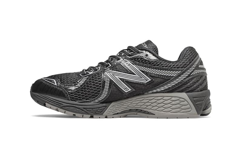 New Balance 860V2 Arrives in "Black/Silver Metallic" ML860XC mesh technical sneaker nb functional