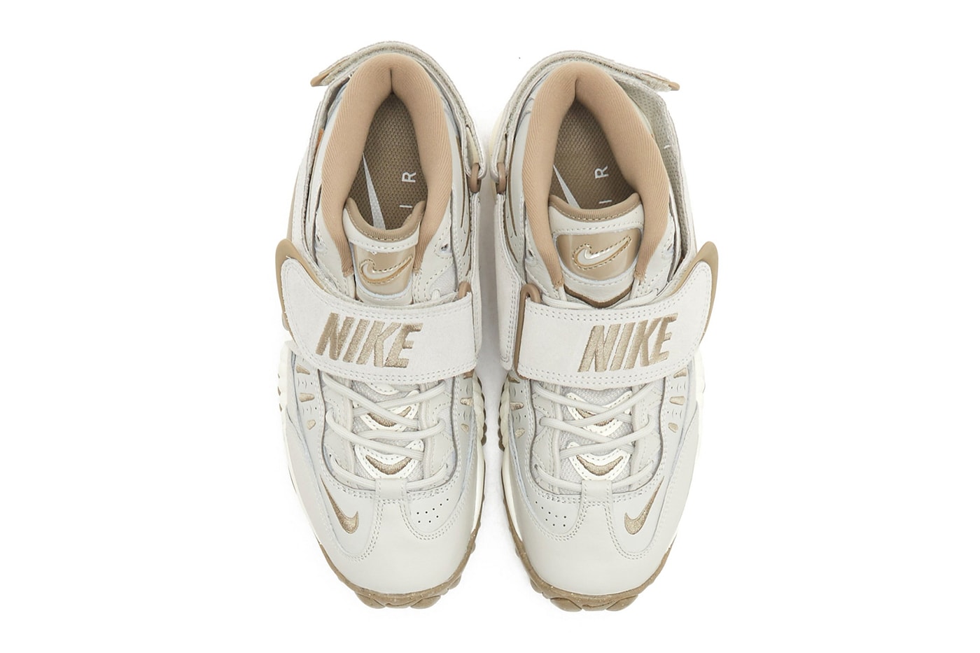 Nike Air Adjust Force Surfaces in "Light Bone/Khaki"  DZ1844-200 Khaki/Light Bone/Gum Medium Brown swoosh sneakers shoes chunky dad shoes velcro strap