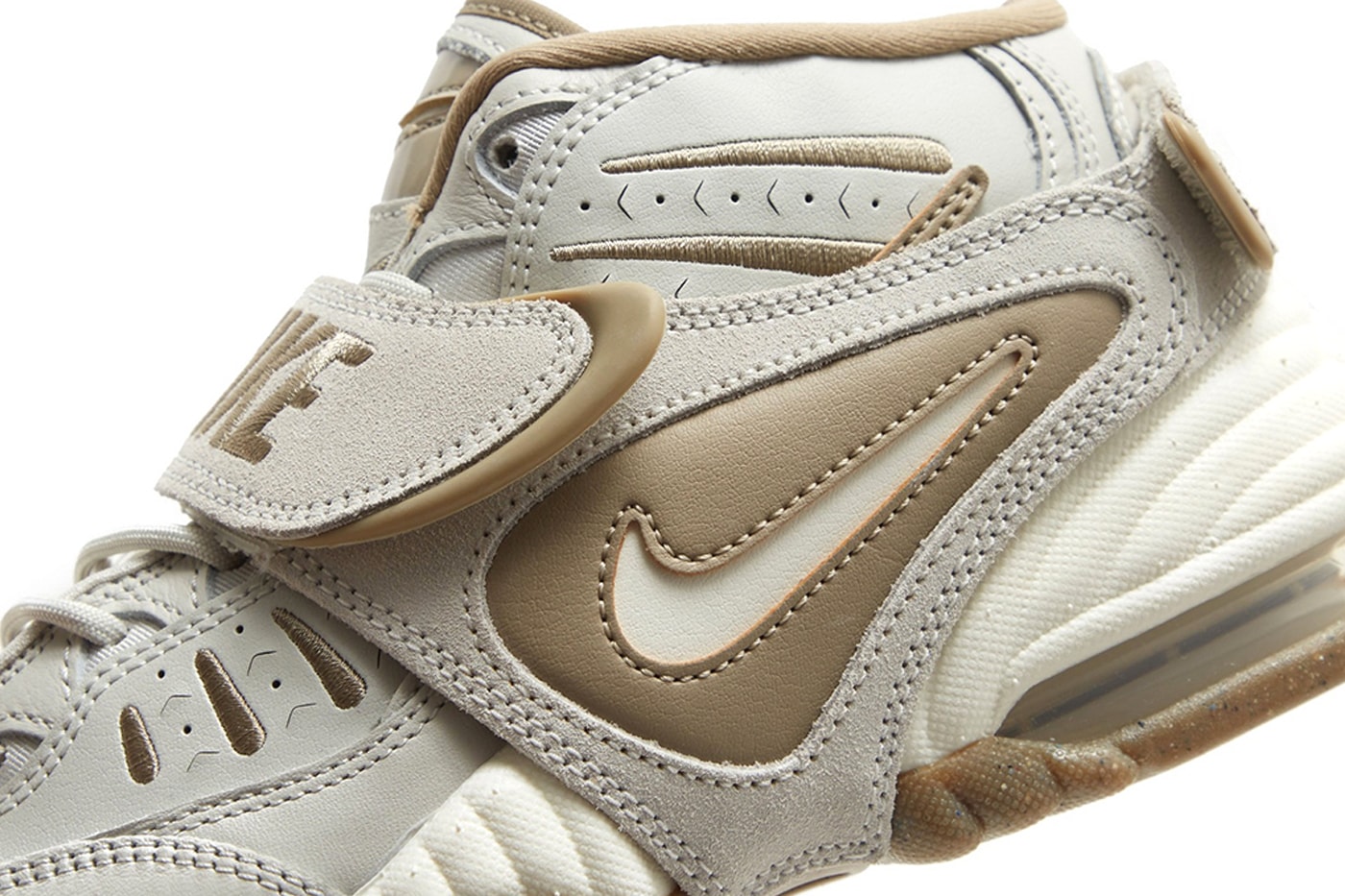 Nike Air Adjust Force Surfaces in "Light Bone/Khaki"  DZ1844-200 Khaki/Light Bone/Gum Medium Brown swoosh sneakers shoes chunky dad shoes velcro strap