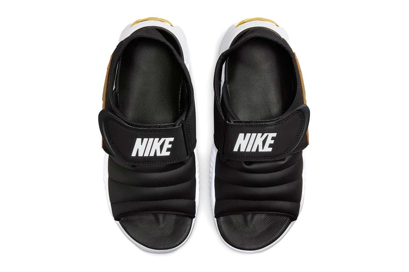 Nike Air Adjust Force Sandal Sneaker Shoes Trainers Footwear Fashion Style Streetwear Swoosh Just Do It White Black "Metallic Gold"