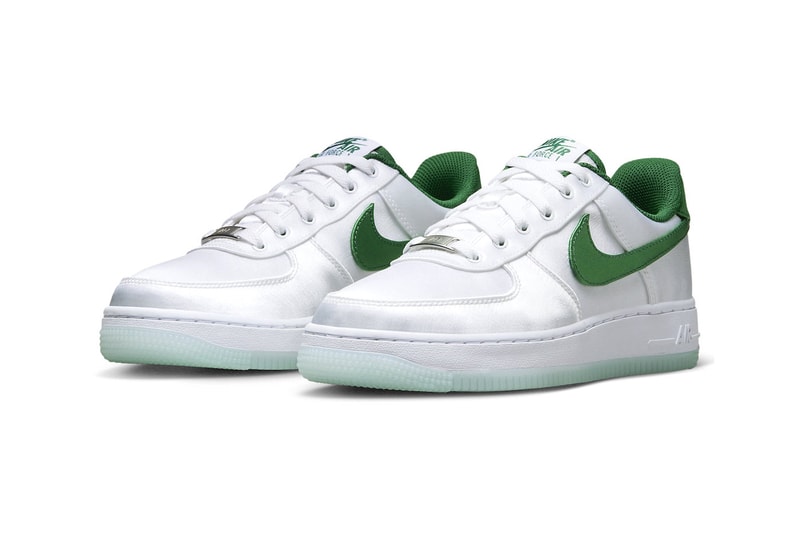 Green Outlined Nike Air Force Ones Green and White Nike Air 