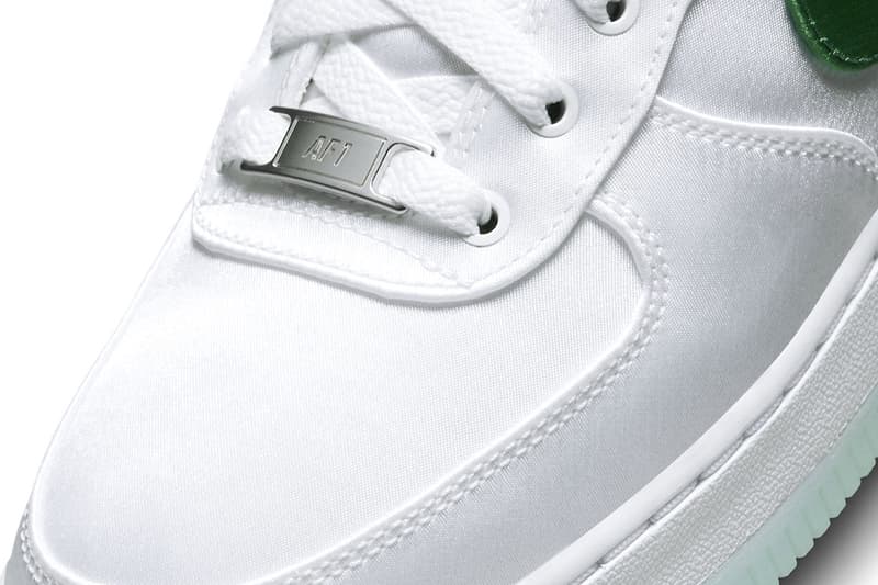 Nike Air Force 1 Low "Satin" White/Green DX6541-101 Release staple white sneakers summer shoes af1