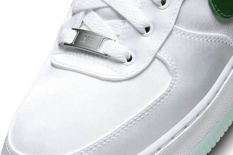 Nike Air Force 1 Low "Satin" White/Green DX6541-101 Release staple white sneakers summer shoes af1