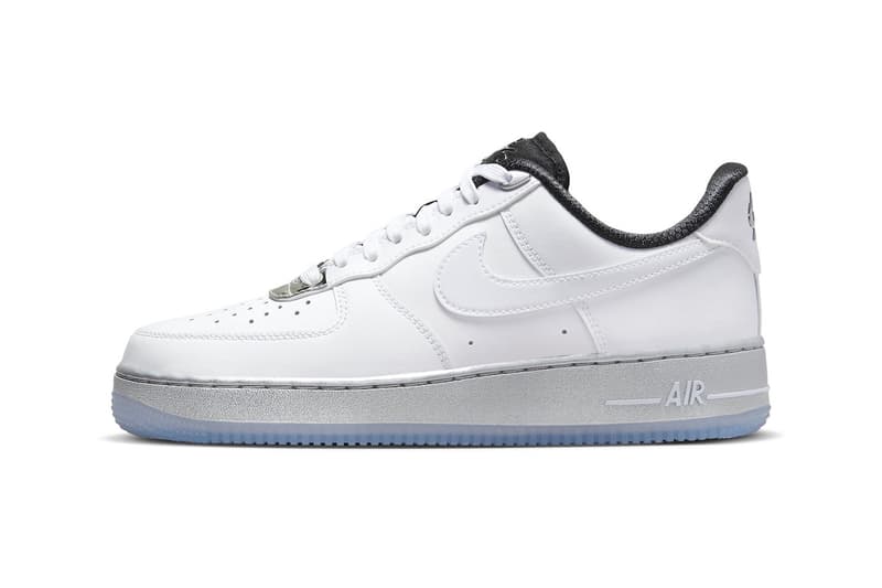 First Look at the Nike Air Force 1 Low "White Chrome" DX6764-100 WHITE/WHITE-METALLIC SILVER-BLACK af1 low tops staple sneakers swoosh basic white sneakers iterations