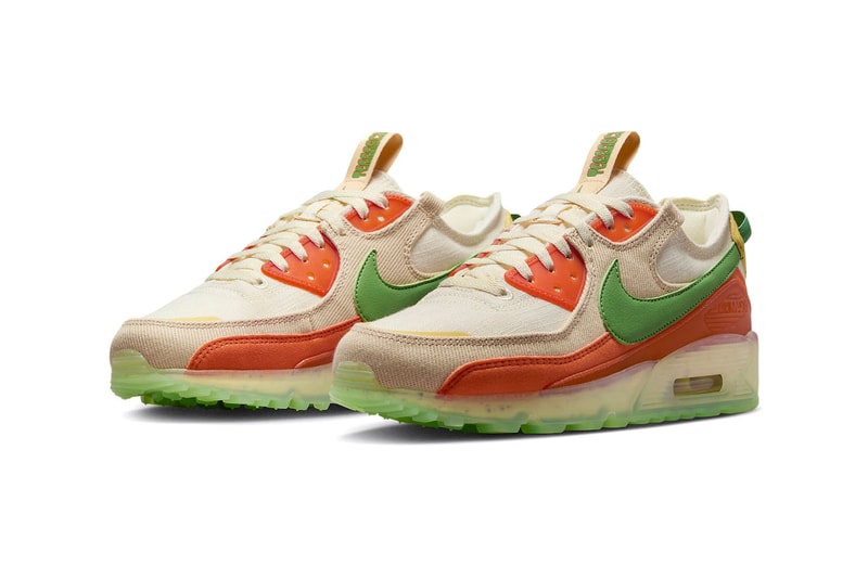 Nike Air Max 90 Terrascape Sneakers Trainers Footwear Translucent Outsole Green Orange Swoosh Just Do It Fashion Streetwear