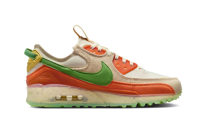 Nike Air Max 90 Terrascape Sneakers Trainers Footwear Translucent Outsole Green Orange Swoosh Just Do It Fashion Streetwear
