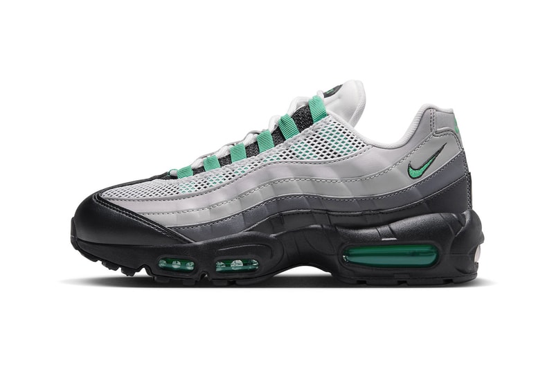 Nike Air Max 95 "Stadium Green" Has an Official Release Date DH8015-002 Black/Stadium Grey-Pearl Grey-Medium Grey-Light Graphite-White sneakers swoosh technical functional shoes