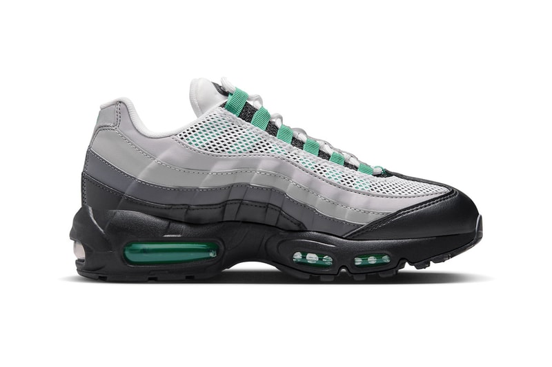 Nike Air Max 95 "Stadium Green" Has an Official Release Date DH8015-002 Black/Stadium Grey-Pearl Grey-Medium Grey-Light Graphite-White sneakers swoosh technical functional shoes