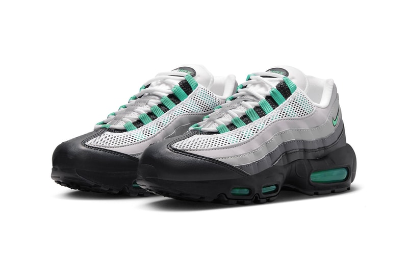 Nike Air Max 95 "Stadium Green" Has an Official Release Date DH8015-002 Black/Stadium Grey-Pearl Grey-Medium Grey-Light Graphite-White sneakers swoosh technical functional shoes