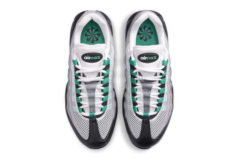 Nike Air Max 95 "Stadium Green" Has an Official Release Date DH8015-002 Black/Stadium Grey-Pearl Grey-Medium Grey-Light Graphite-White sneakers swoosh technical functional shoes