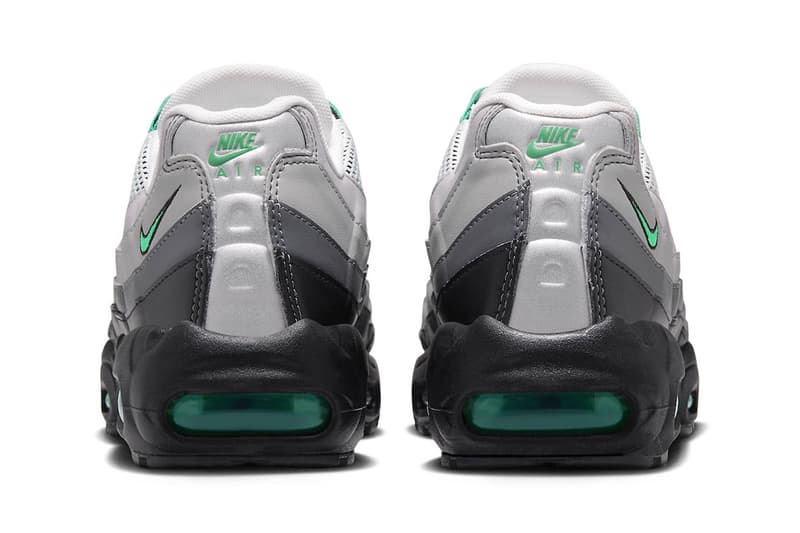 Nike Air Max 95 "Stadium Green" Has an Official Release Date DH8015-002 Black/Stadium Grey-Pearl Grey-Medium Grey-Light Graphite-White sneakers swoosh technical functional shoes