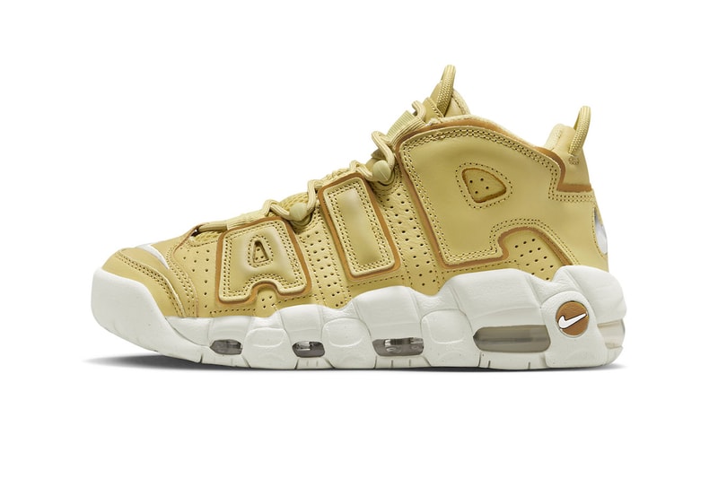 Nike Air More Uptempo Surfaces in "Buff Gold" DV1137-700 air jordan jordan brand swoosh Buff Gold/Bronzine-Sail release info
