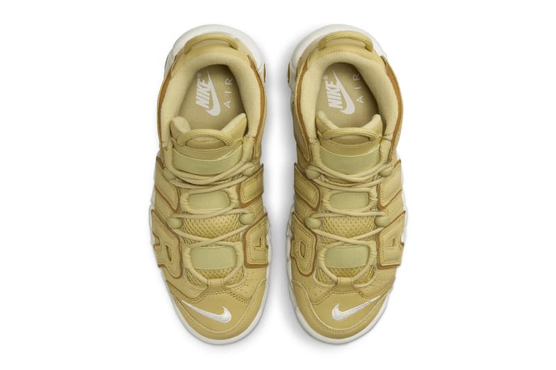 Nike Air More Uptempo Surfaces in "Buff Gold" DV1137-700 air jordan jordan brand swoosh Buff Gold/Bronzine-Sail release info